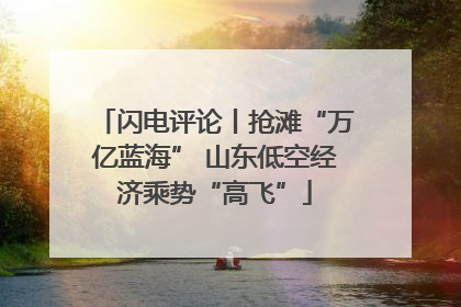 闪电评论丨抢滩“万亿蓝海” 山东低空经济乘势“高飞”