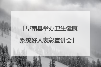 阜南县举办卫生健康系统好人表彰宣讲会