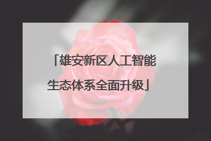 雄安新区人工智能生态体系全面升级