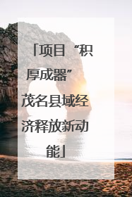 项目“积厚成器” 茂名县域经济释放新动能