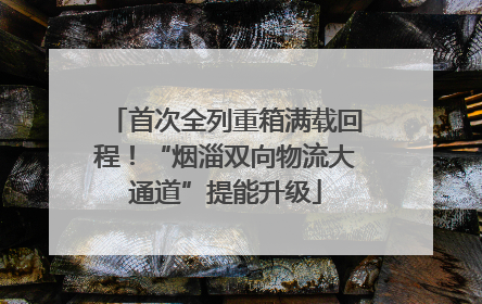 首次全列重箱满载回程！“烟淄双向物流大通道”提能升级