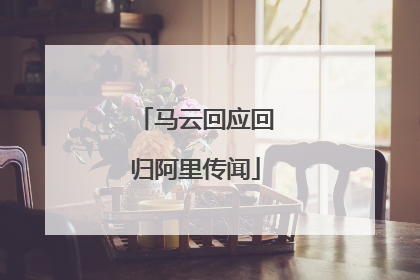马云回应回归阿里传闻