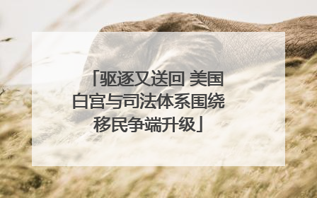驱逐又送回 美国白宫与司法体系围绕移民争端升级