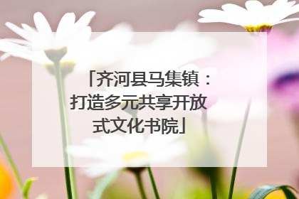 齐河县马集镇：打造多元共享开放式文化书院