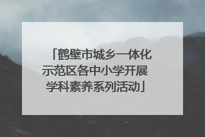鹤壁市城乡一体化示范区各中小学开展学科素养系列活动