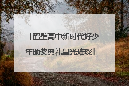 鹤壁高中新时代好少年颁奖典礼星光璀璨