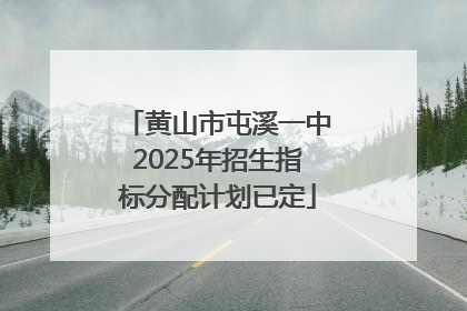 黄山市屯溪一中2025年招生指标分配计划已定