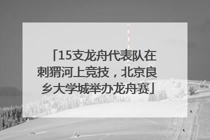 15支龙舟代表队在刺猬河上竞技，北京良乡大学城举办龙舟赛