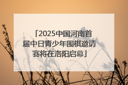 2025中国河南首届中日青少年围棋邀请赛将在洛阳启幕
