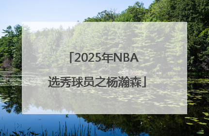 2025年NBA选秀球员之杨瀚森