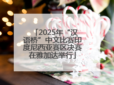 2025年“汉语桥”中文比赛印度尼西亚赛区决赛在雅加达举行