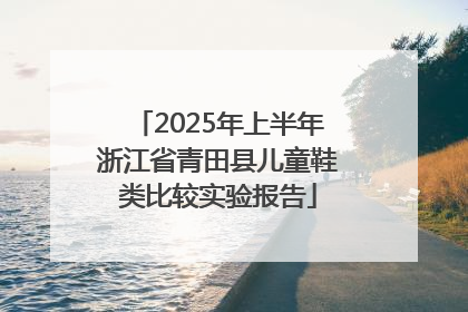 2025年上半年浙江省青田县儿童鞋类比较实验报告