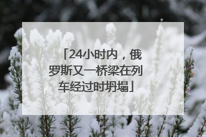 24小时内，俄罗斯又一桥梁在列车经过时坍塌