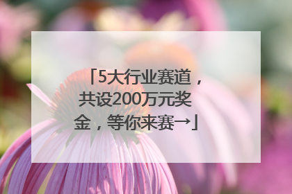 5大行业赛道，共设200万元奖金，等你来赛→